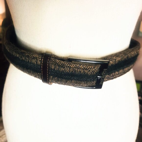 Equiline Mermaid Belt Woven Navy and Tan 90 cm EUC - Picture 2 of 6